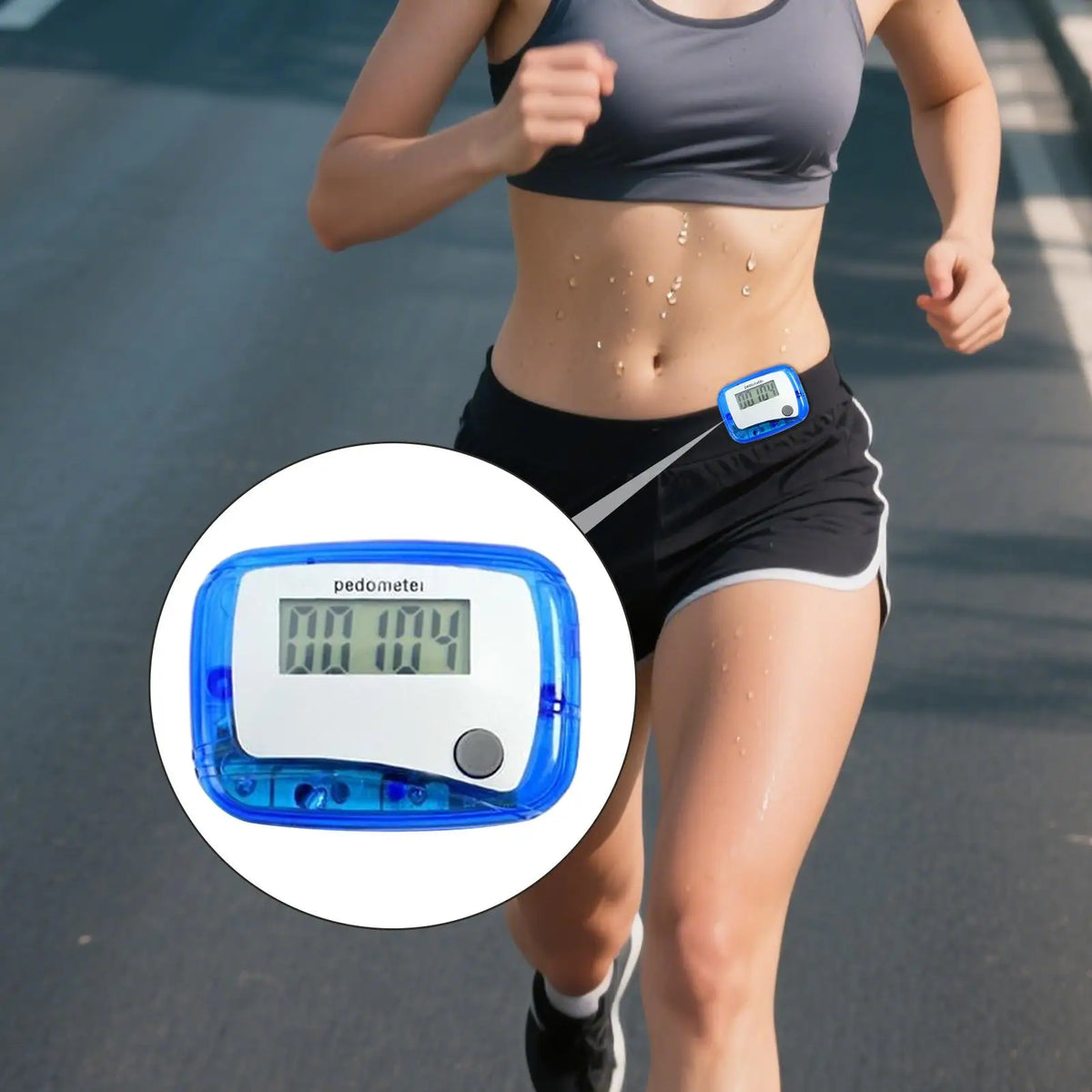 LCD Clip-On Digital Pedometer – Step Counter for Walking Clip-On Pedometer Axl