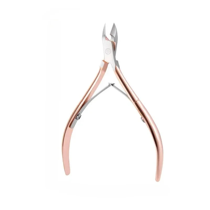 Stainless Steel Cuticle Nipper – Manicure & Pedicure Trimmer Cuticle Nipper Axl B-Rose gold