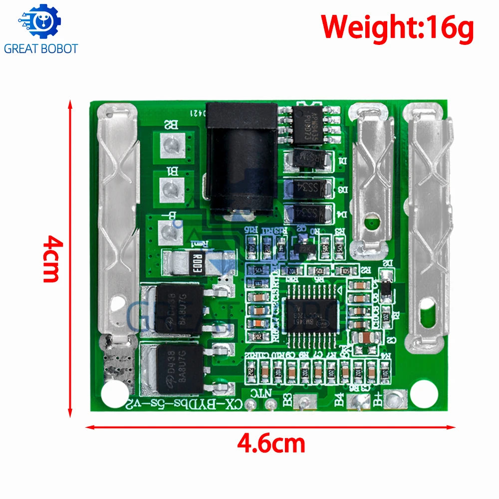 5S 18V 21V 20A BMS Li-Ion Battery Protection Circuit Board BMS Protection Board Axl