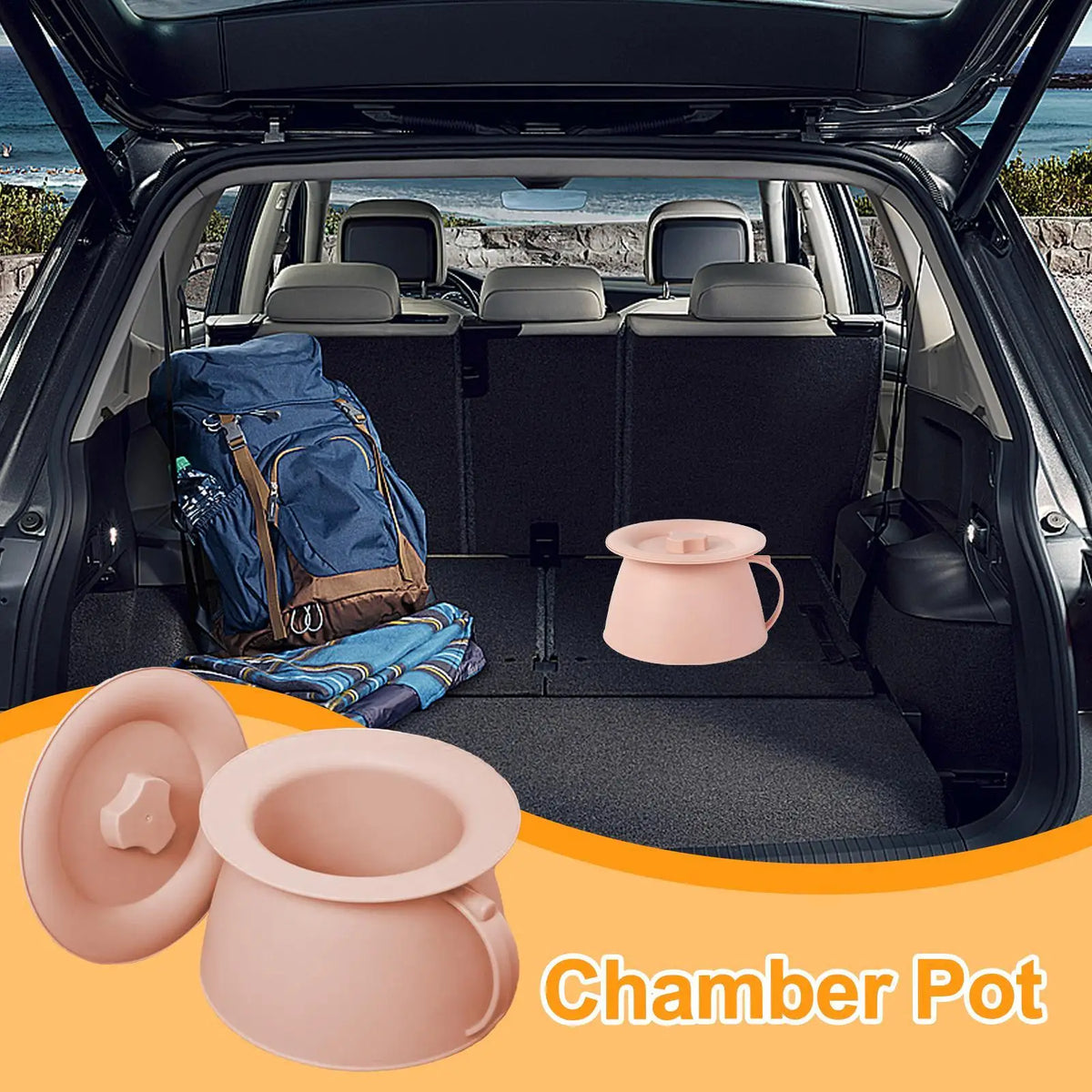 1.5L Portable Chamber Pot with Lid & Handle – Unisex Potty Portable Chamber Pot Axl