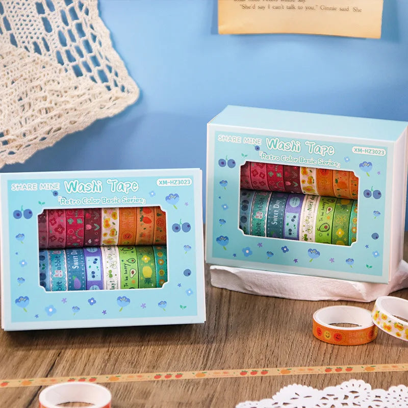 20-Roll Washi Tape Set – Thin Masking Tape for DIY & Crafts Washi Tape Set Axl