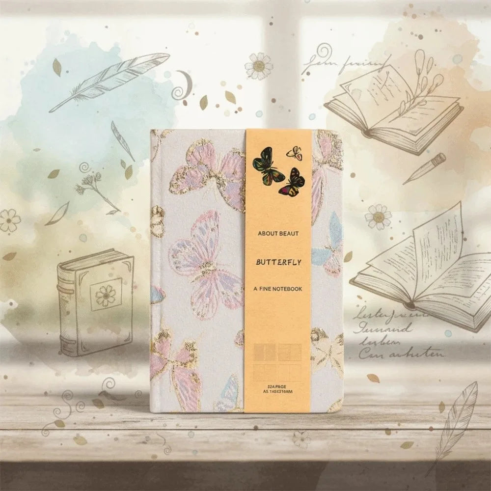 Embroidered Flower PU Leather Journal A5 Weekly Agenda Notepad Embroidered Leather Journal Axl