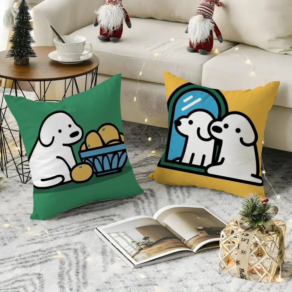 Linen Cotton Cushion Cover Animal Print | Hidden Zipper Pillowcase Cushion Cover Axl