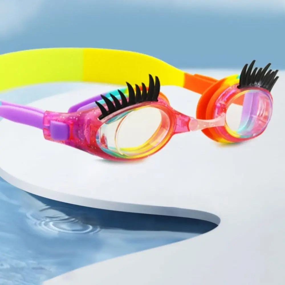 Kids Eyelash Swimming Goggles – Anti-Fog UV Silicone, Boys & Girls Kids Swim Goggles Axl