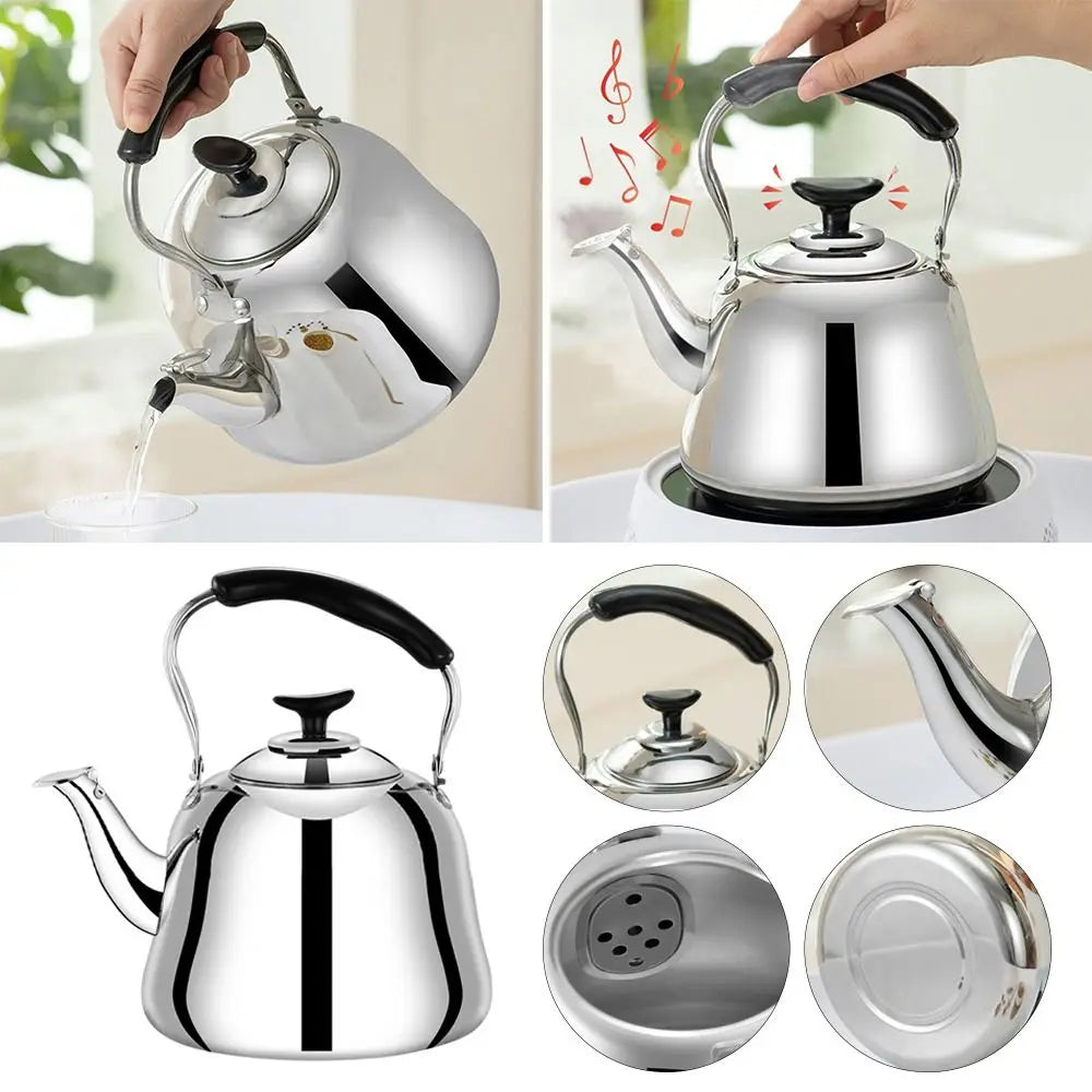Stainless Steel Whistling Tea Kettle – Gas & Induction 1–3L Whistling Tea Kettle Axl