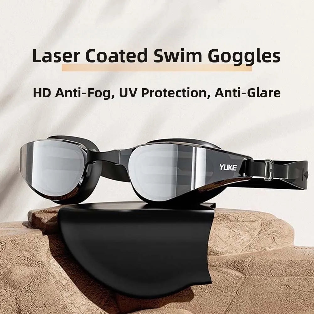 Anti-Fog Waterproof Swimming Goggles – UV Protection Wide View Swim Goggles Axl