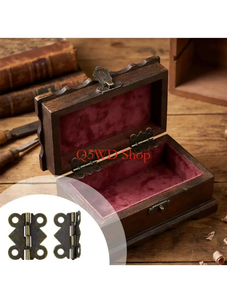 40-Pack Butterfly Small Hinges – Antique Bronze Jewelry Box Decorative Box Hinges Axl