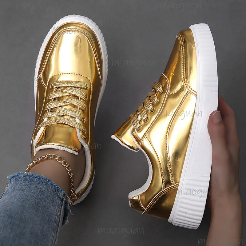 Women's Low Top Lace-Up Sneakers – Breathable Casual Sport Shoes Women's Sneakers Axl