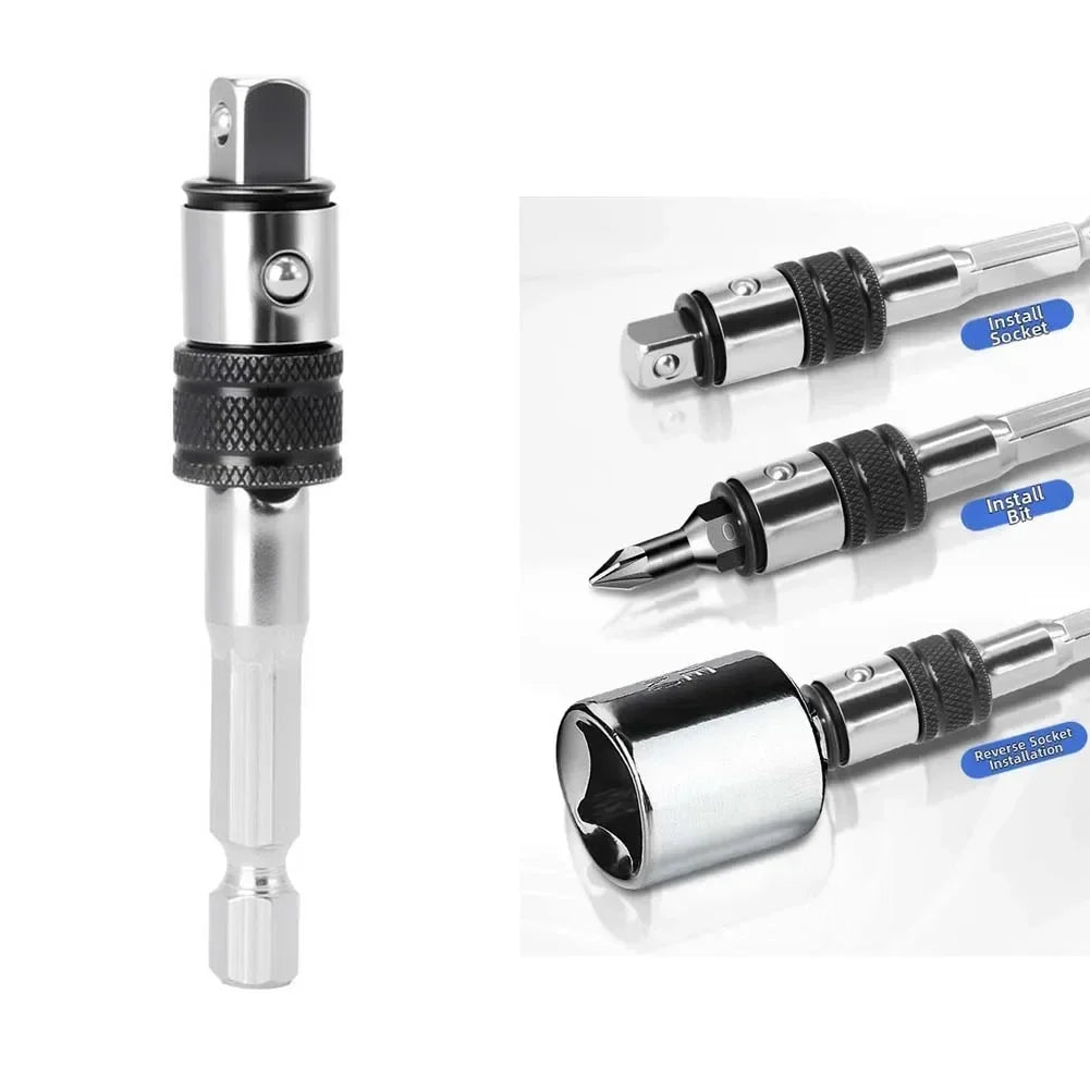 1/4" Hex Shank Drill Bit Extension Rod & Socket Adapter Drill Bit Adapter Axl