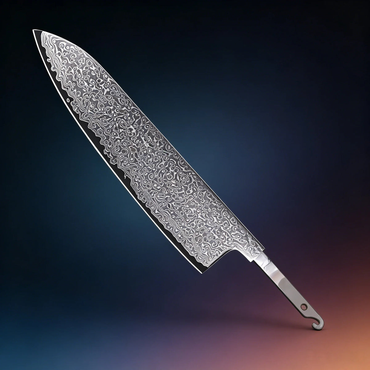 Hand Forged Damascus Steel Cleaver Blade – DIY No Handle Damascus Knife Blade Axl