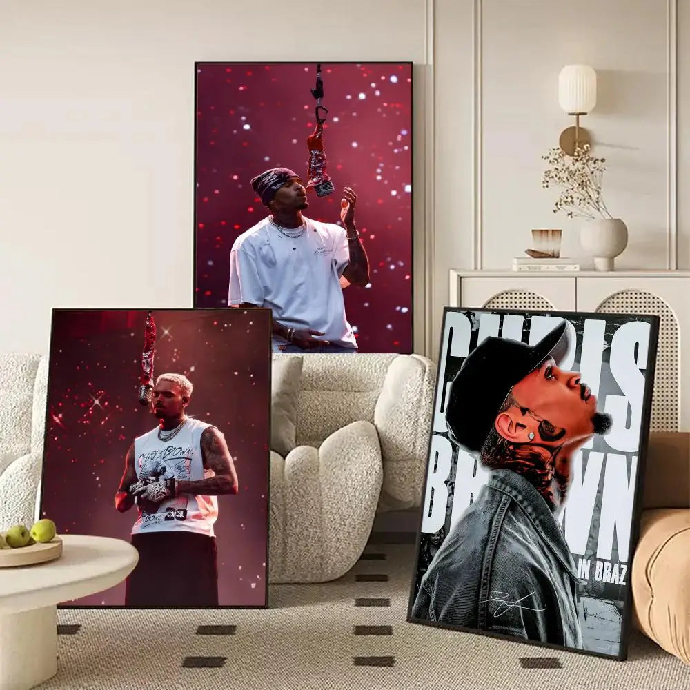Chris Brown Canvas Wall Art Poster – Unframed Home Décor Canvas Wall Art Axl