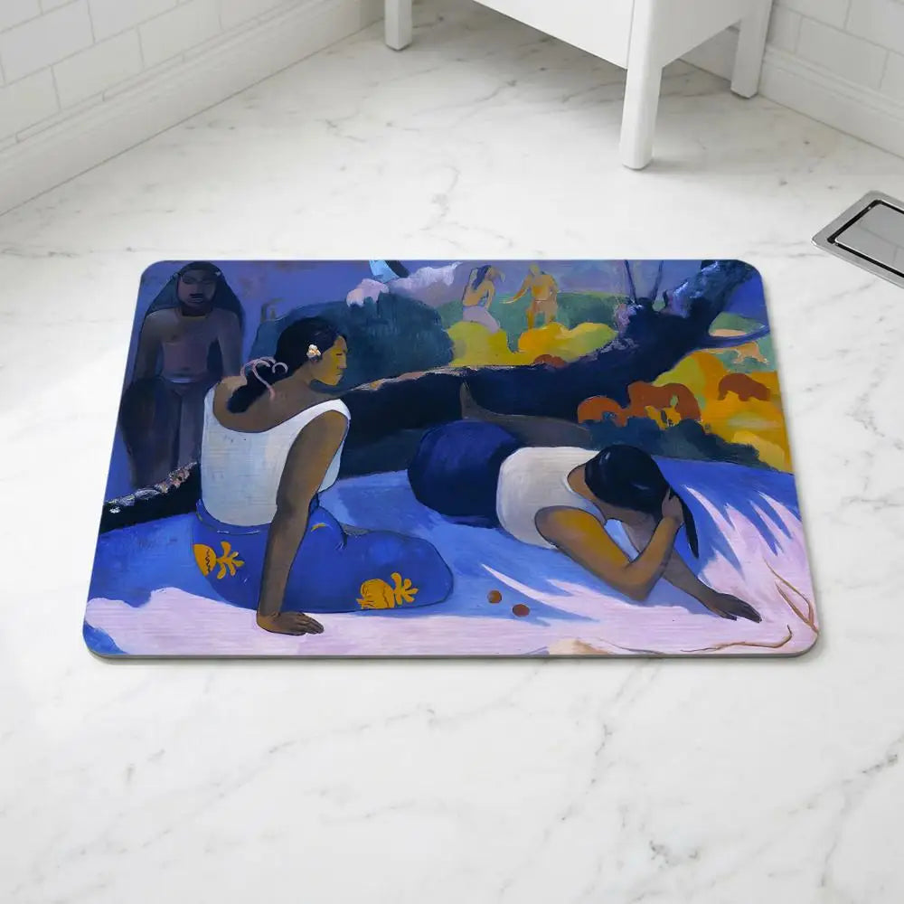 Diatomite Bath Mat – Quick Dry, Non-Slip, Gauguin Art Print Diatomite Bath Mat Axl