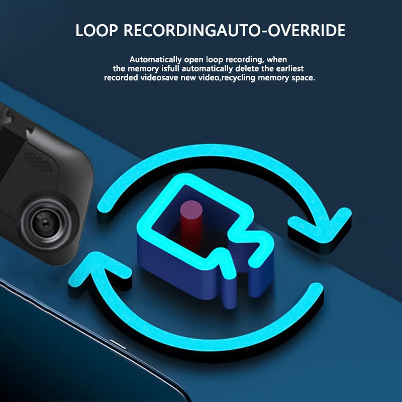 Baideluo 1080P Dash Cam | Rearview Mirror DVR + Rear Camera Car Dash Camera Axl