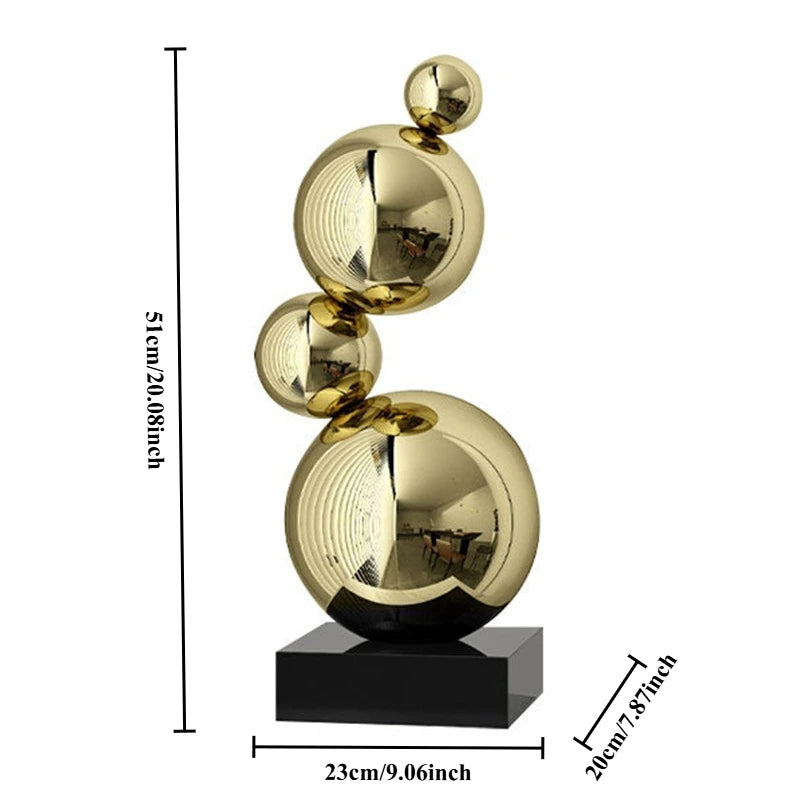 Nordic Metal Figurine – Luxury Minimalist Home Décor Sculpture Decorative Figurine Axl Golden