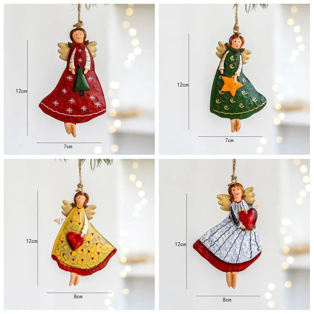 Wrought Iron Christmas Hanging Ornaments – Angel & Santa Christmas Ornament Axl