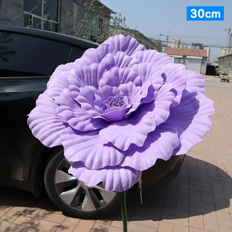 Large Artificial Peony Flowers 30/40cm – Faux Floral Wall Decor Artificial Flower Decor Axl purple 30cm