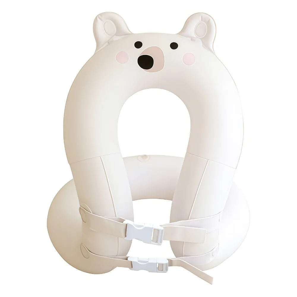 Kids Inflatable Swimming Vest – Adjustable Safety Buckle Float Kids Swim Float Vest Axl White