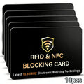 10-Pack RFID Blocking Cards – NFC Wallet & Passport Shield RFID Blocking Card Axl Black-10pcs