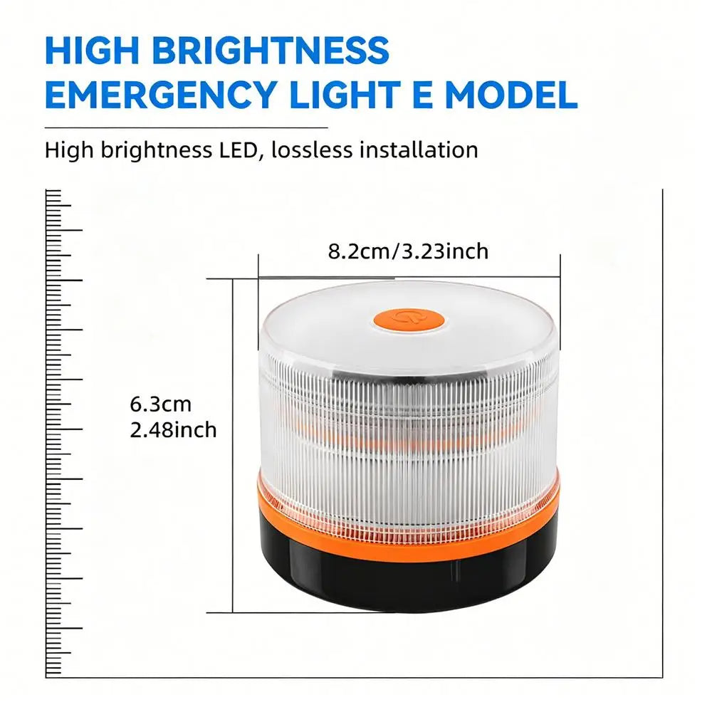 LED Amber Beacon Light – Magnetic Flashing Strobe Lamp Beacon Warning Light Axl As picture