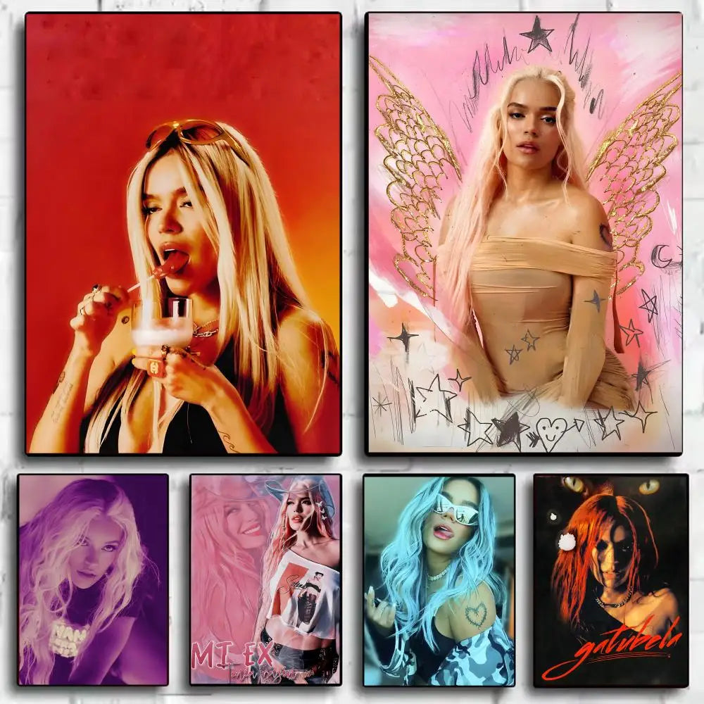 Karol G Self-Adhesive Poster Sticker | Modern Wall Art Decor Wall Art Sticker Axl