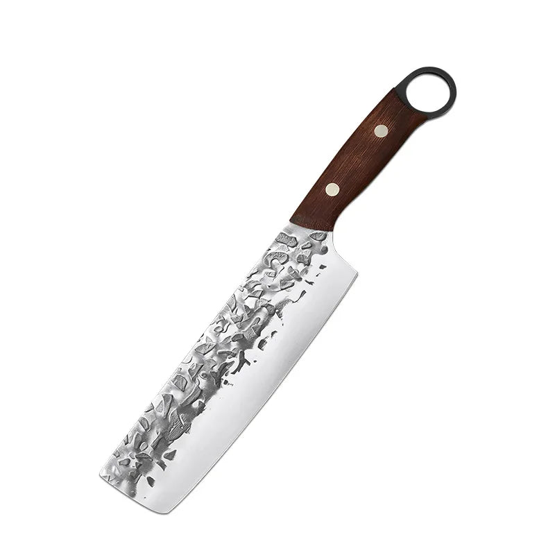 Forged Nakiri Cleaver Knife – Stainless Steel & Wenge Wood Kitchen Cleaver Knife Axl nakiri knife