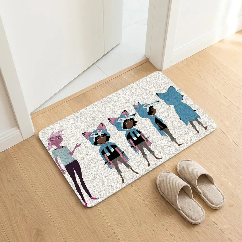 Kipo Wonderbeasts Diatomite Bath Mat – Quick Dry & Anti-Slip Diatomite Bath Mat Axl White9 30x45cm
