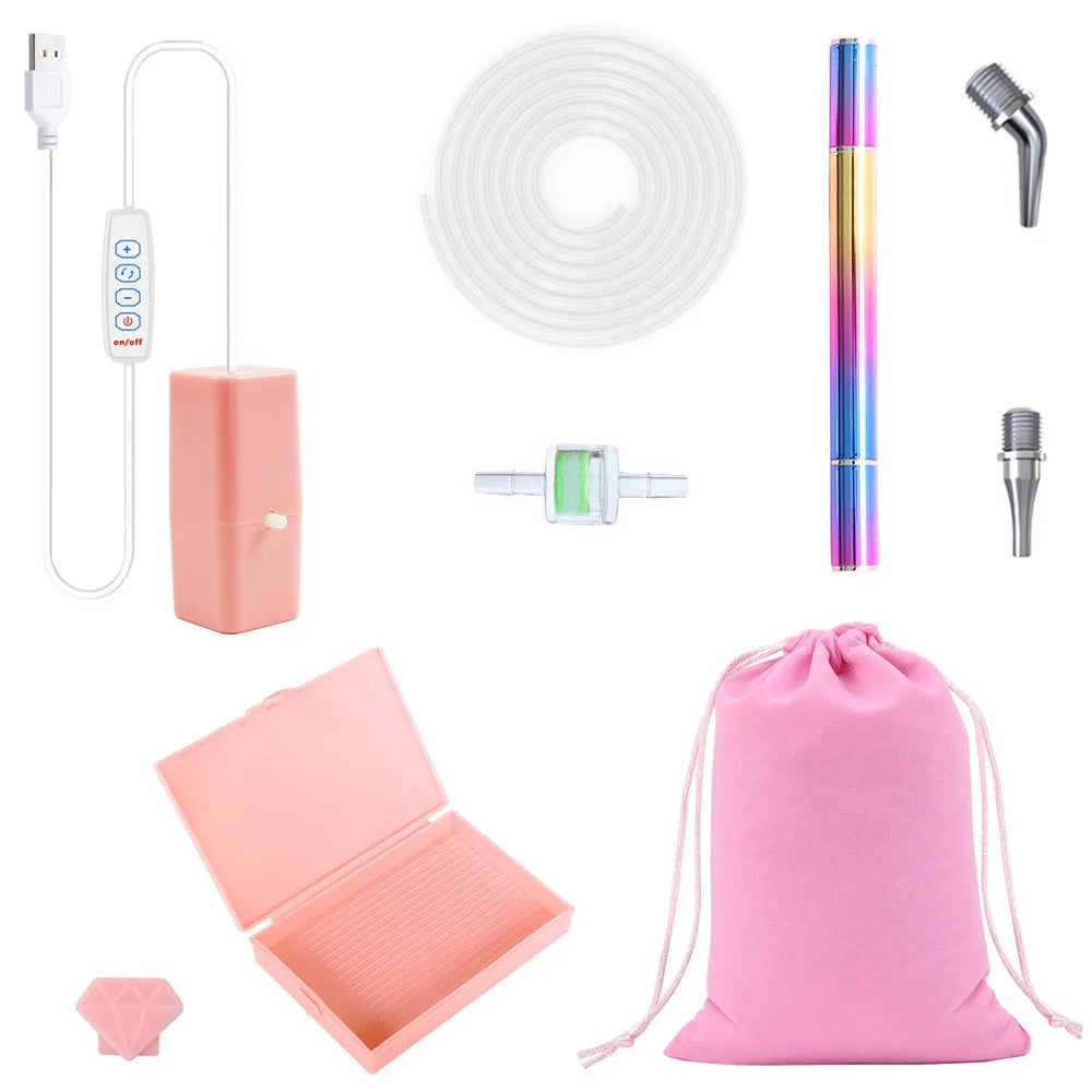 Electric Vacuum Diamond Painting Pen Kit – USB Suction Tool Diamond Painting Tool Axl Pink-D
