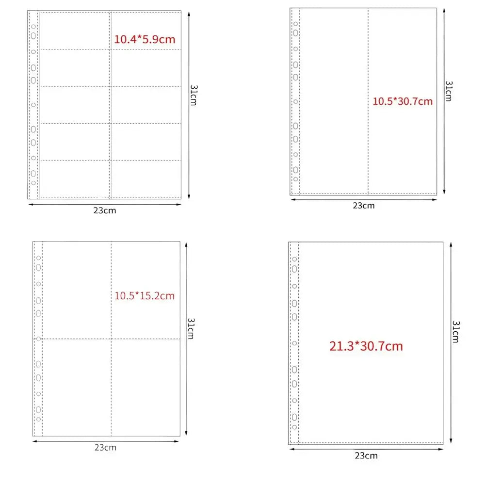 A4 Kpop Binder Refill Sheets – 10 Pc Multi-Pocket PP Sleeves Binder Refill Sleeves Axl