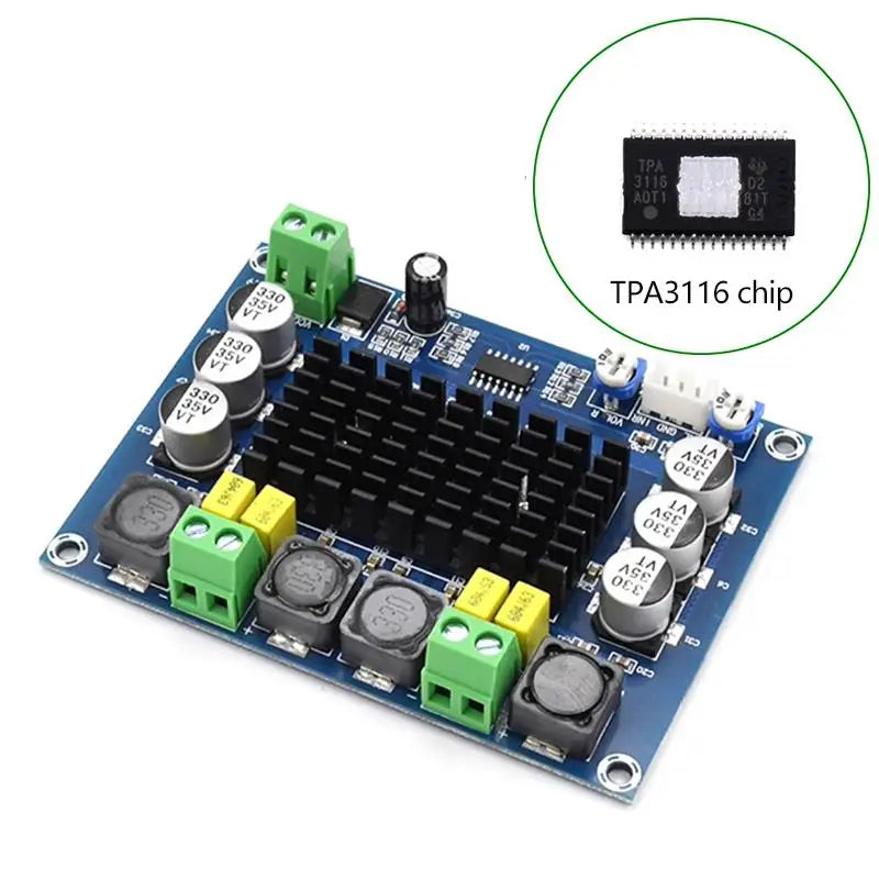 TPA3116D2 Dual Channel Amplifier Board 120W×2 | DC12-26V Audio Amplifier Board Axl TPA3116D2 chip