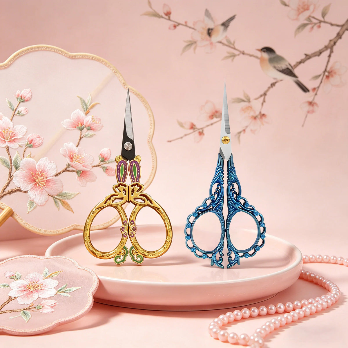 Sharp Embroidery & Tailor Scissors – Stainless Steel Sewing Shears Embroidery Scissors Axl