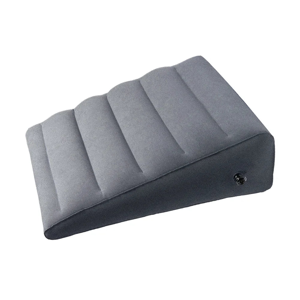 Inflatable Leg Elevation Wedge Pillow – Portable PVC Cushion Wedge Elevation Pillow Axl Dark Grey