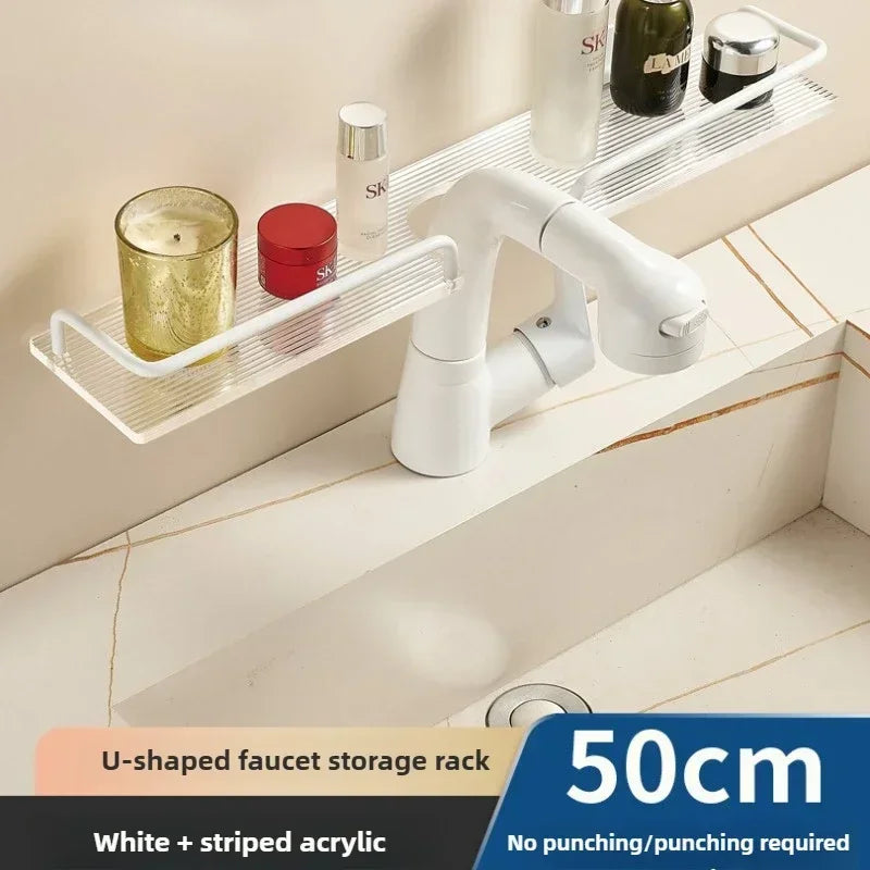 Nordic Wall Shelf – Makeup, Perfume & Storage Organizer Rack Wall Storage Shelf Axl 50Cm-White