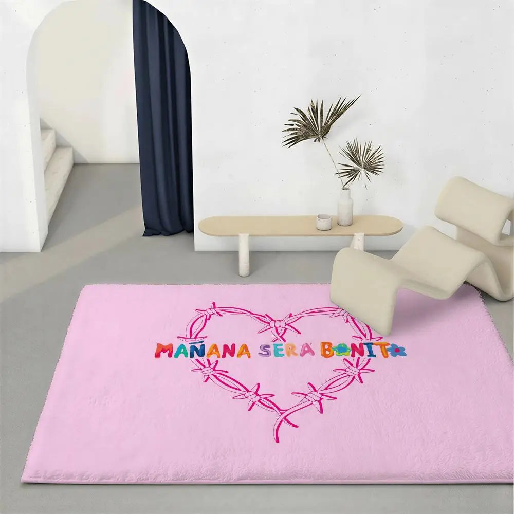 Karol G Flannel Floor Mat – Non-Slip Soft Plush Indoor Rug Flannel Floor Mat Axl White10 100x160cm