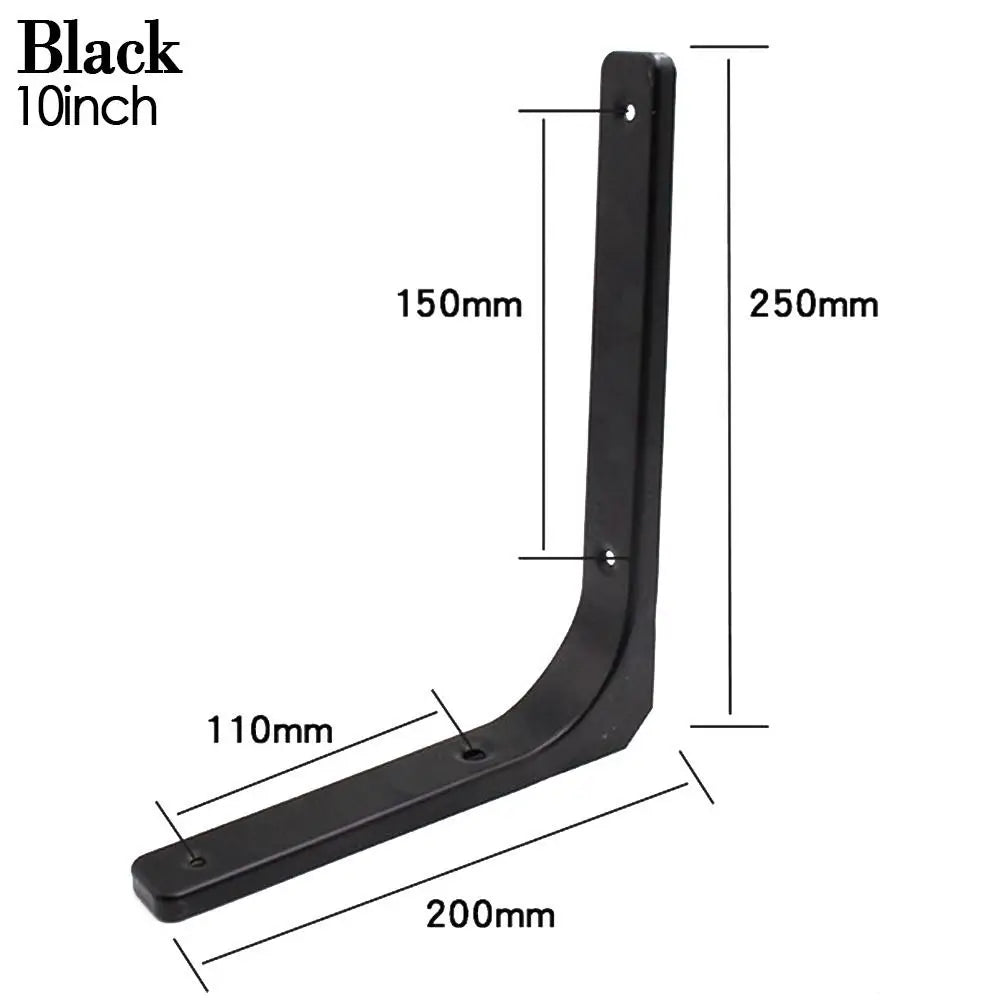 Steel Triangle Shelf Bracket – Wall Mounted Angle Support Shelf Bracket Axl Black-10inch