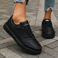 AZGB Women's Black Low Top Sneakers – Lace-Up Casual Shoes Women's Sneakers Axl All Black 37