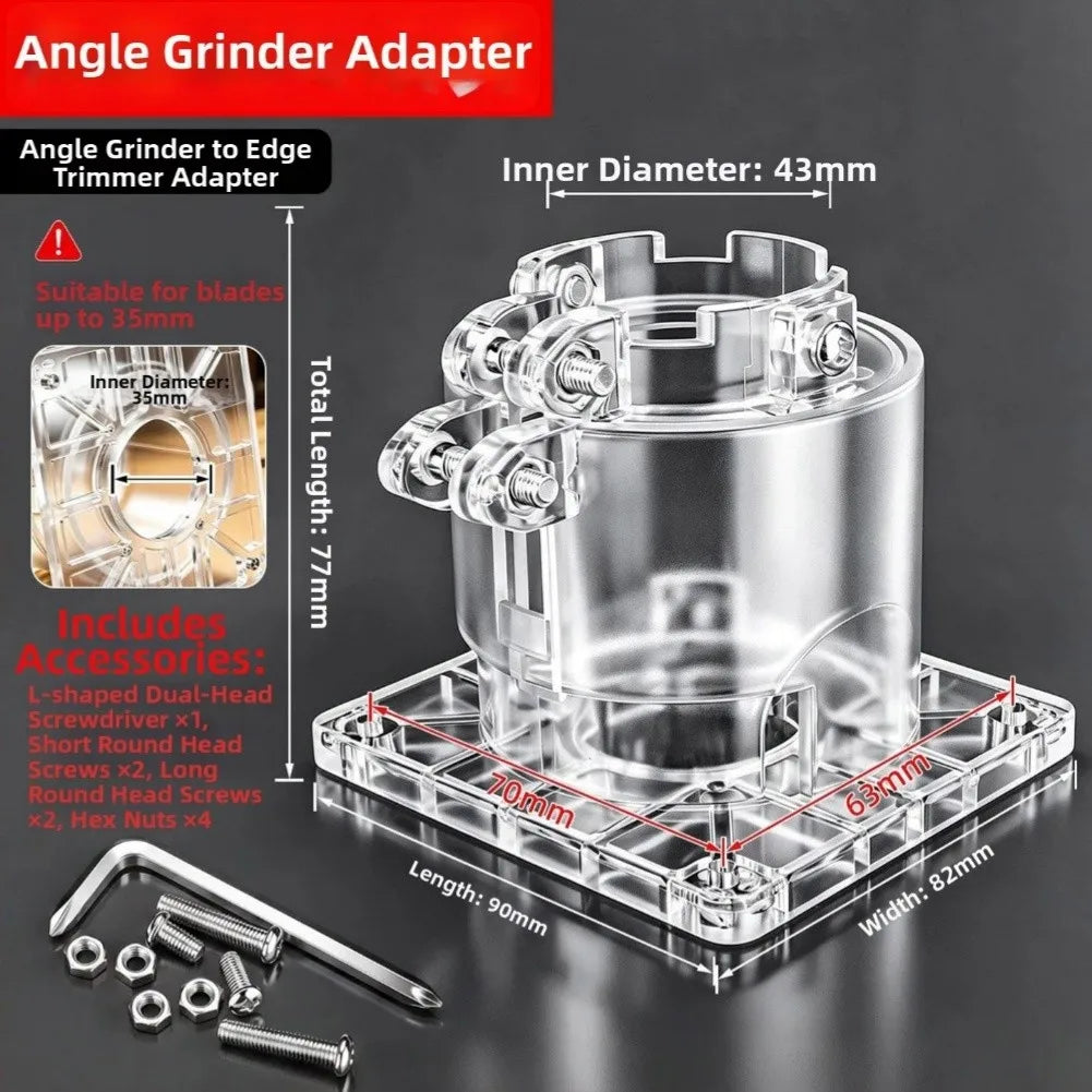 Wood Router Slotting Base – Angle Grinder Edge Trimmer Adapter Router Adapter Base Axl China Mainland