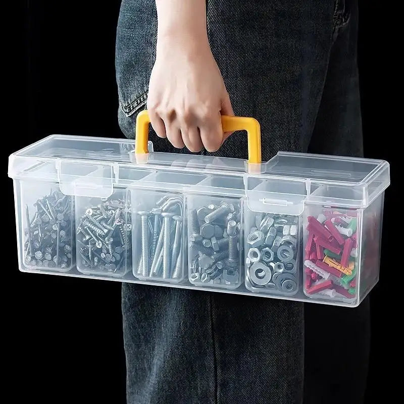 7-Piece Multi-Compartment Tool Parts Storage Organizer Box Parts Organizer Box Axl