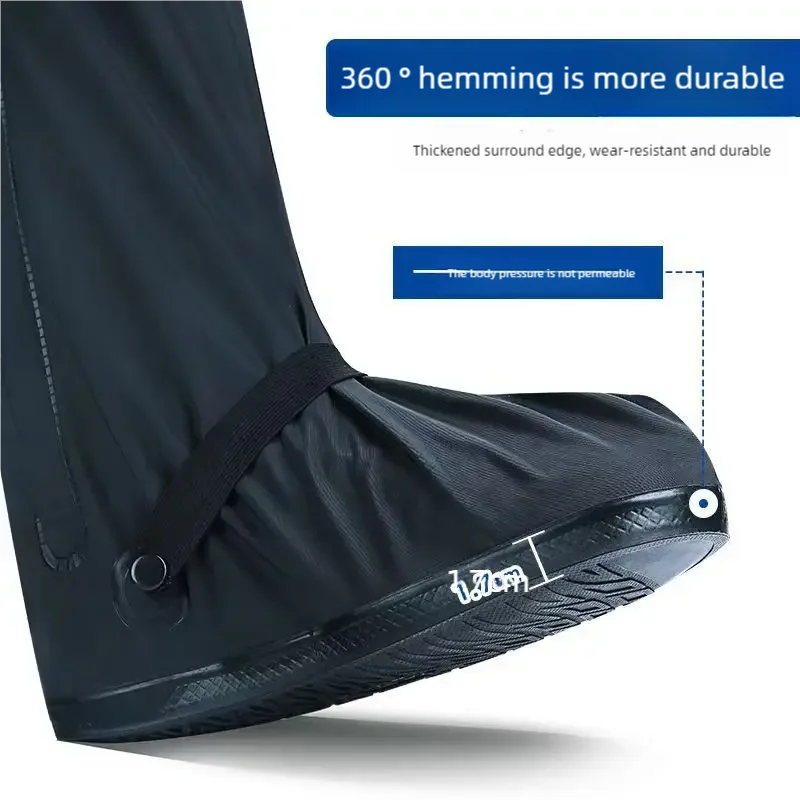 Waterproof Rain Shoe Covers – Reflective High-Top Bike & Moto Waterproof Shoe Covers Axl