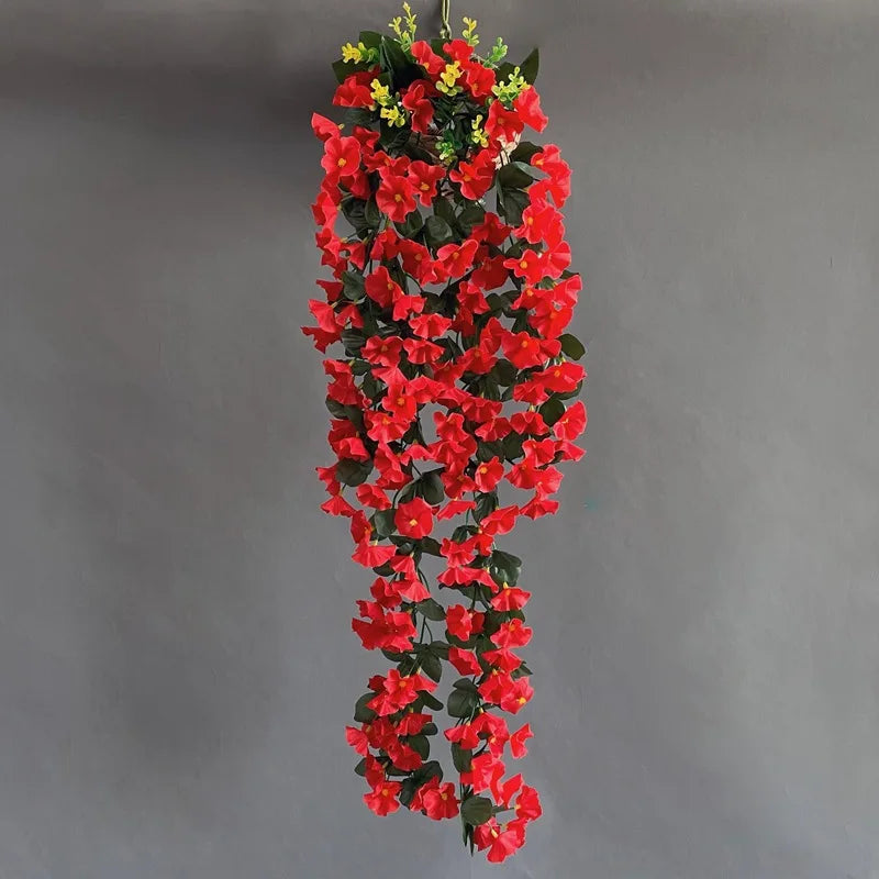 Silk Morning Glory Artificial Wall Hanging Flower Bouquet 85cm Artificial Flower Bouquet Axl 07