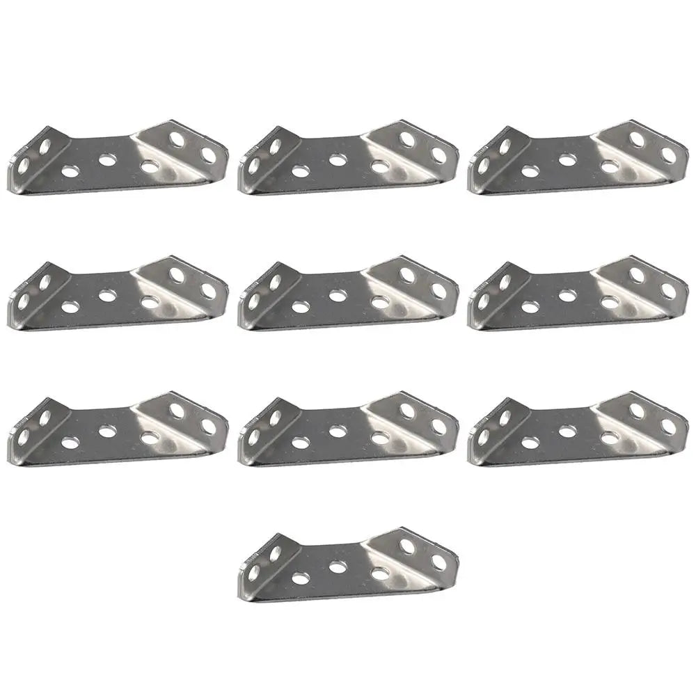 10-Pack Stainless Steel Trapezoid Angle Corner Brackets – Furniture Corner Angle Brackets Axl 10PCS