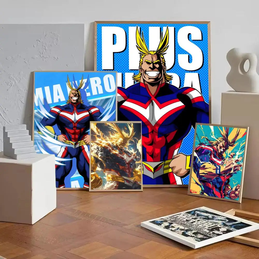 My Hero Academia All Might Removable Wall Sticker Poster Anime Wall Decal Axl