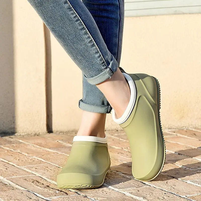 Lorilury Women's Waterproof Ankle Rain Boots – EVA Slip-On Women's Rain Boots Axl
