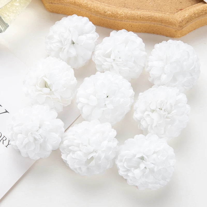 Silk Artificial Hydrangea Flower Heads – 10 or 100 Pcs DIY Decor Artificial Flower Heads Axl color 1 10pieces
