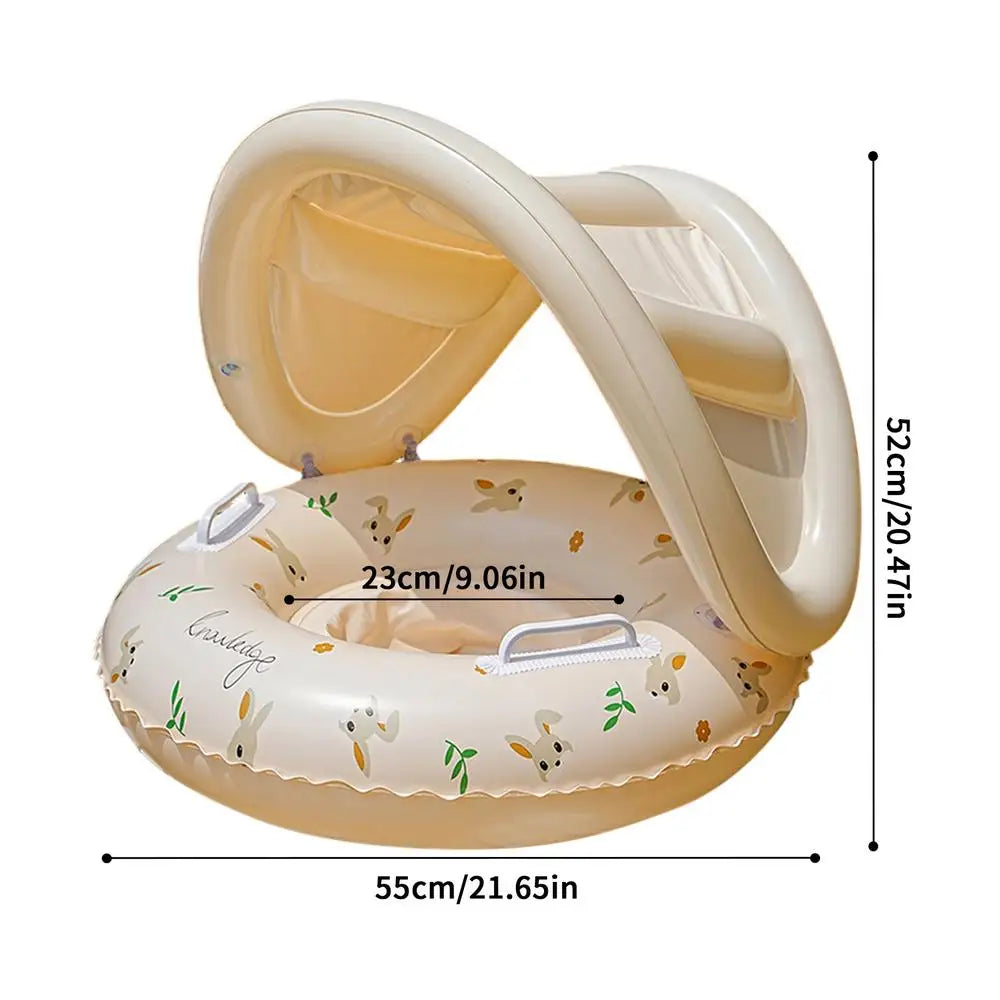 Kids Inflatable Pool Float with Removable Sun Canopy Kids Pool Float Axl 01