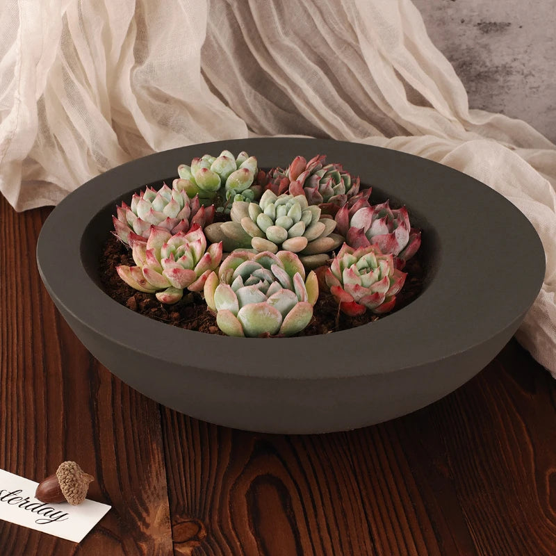 Round Silicone Flower Pot Mold – DIY Candle & Cement Planter Silicone Craft Mold Axl