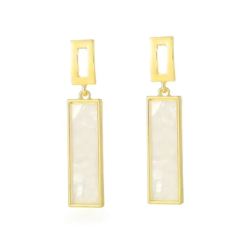 Huitan Geometric Drop Earrings – Women's Trendy Fashion Jewelry Drop Earrings Axl
