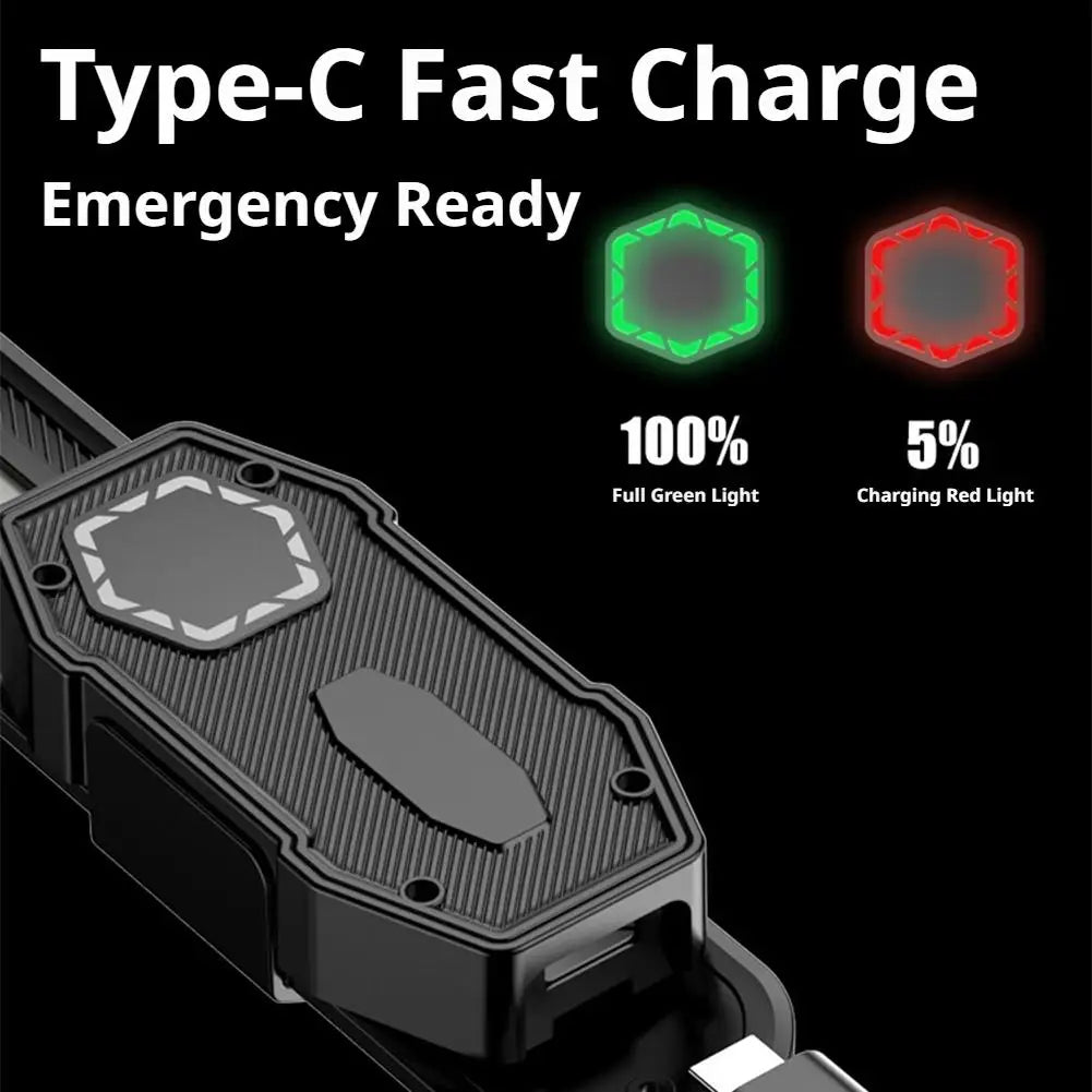 3-in-1 COB LED Headlamp Wristband USB Rechargeable Work Light Rechargeable Headlamp Axl