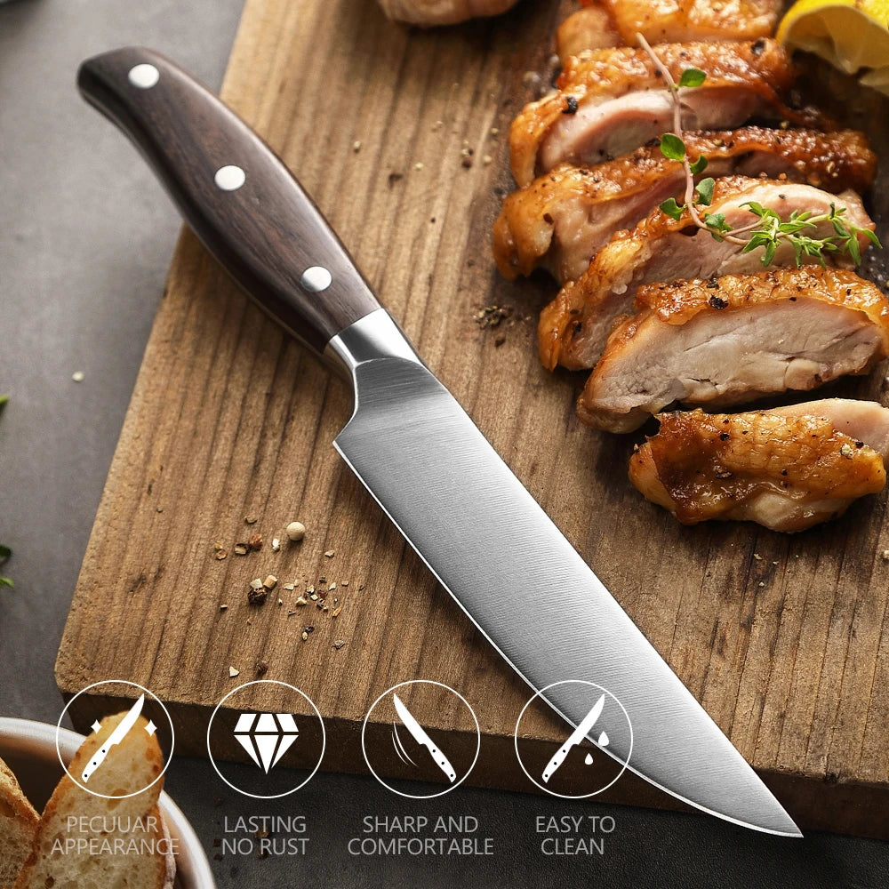 XINZUO 4-Pc Steak Knife Set | German Steel & Sandalwood Handles Steak Knife Set Axl