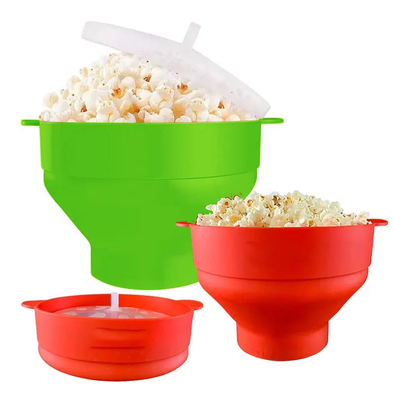 Silicone Microwave Popcorn Popper – BPA-Free Collapsible Bowl Popcorn Popper Axl