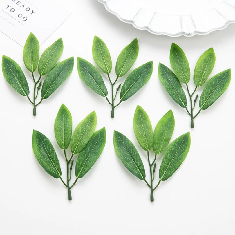 Artificial Silk Oleander Leaves 50/100 Pcs – Wedding & DIY Décor Artificial Leaf Décor Axl